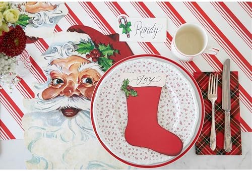 Red Peppermint Christmas Table Runner - Paper Table Roll for Parties and Winter Holidays - Disposable Table Runner Made in USA - Image 3