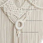 LISRRZHEN Large Macrame Wall Hanging - Boho Nordic Geometric Woven Tapestry, Handcrafted Cotton Wall Decor for Living Room Bedroom Entryway Apartment - Image 6
