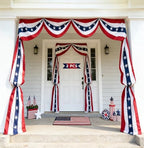 20ft 4th of July Decorations American Flag Bunting Patriotic Door Decor Outdoor Porch for Memorial Day 250th Independence （2 Pack) by UQJE
