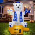 6 Foot Hanukkah Inflatables Outdoor Decorations Bear Holding a Star of David and Menorah with Built-in LED Lights, Blow up Hanukkah Decorations Outside Chanukah Decorations for Yard Garden Home Party by Mosoan