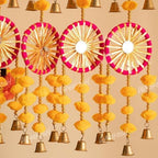 Divyakosh Dual Yellow Chakri Latkan Hanging Latkan for Party, Wedding, Room, Home, Main Door, Diwali Decoration Items 4 Pieces, ys/m, Style 1 - Image 2