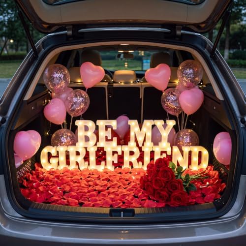 Ceenna Will You Be My Girlfriend Proposal Decoration Set,Red,Bright - Image 3