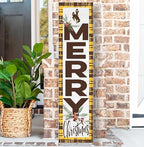 KH Sports Fan Wyoming Cowboys 12"x48" Merry Christmas Sign - Image 2