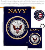 Navy Garden Flag - Set Wall Hanger Armed Forces USN Seabee United State American Military Veteran Retire Official - House Decoration Banner Small Yard Gift Double-Sided Made In USA 13 X 18.5 - Image 4