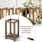 12Pcs Wooden Lanterns Wedding Centerpiece for Decorative, Rustic Candle Holder Decorative for Wedding Party, Flameless Candle Lantern for Valentine Wedding Table Decor - Image 5