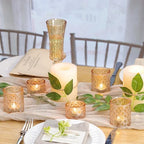 36 Pcs Assorted Gold Votive Candle Holders, Gold Tea Lights Candles Holders - Image 3