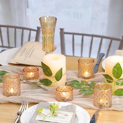 36 Pcs Assorted Gold Votive Candle Holders, Gold Tea Lights Candles Holders - Image 3