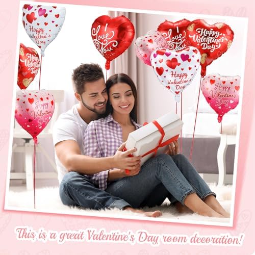FairySandy 100 Pcs Valentine's Day Heart Foil Balloons Valentine's Day Decorations 18 Inch Valentines Love Balloon Party Decorations for Wedding Baby Shower Birthday Decor Multicolor - Image 4