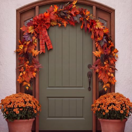 Yinder 5 ft Fall Garland Fall Decorations for Mantle - Image 5