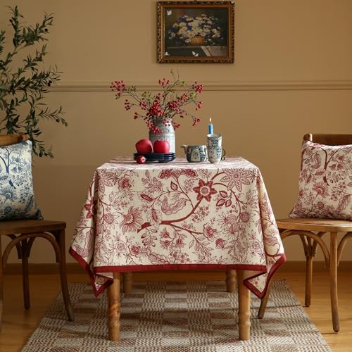 ISAENNE Designer French Elegant Rectangular Tablecloth,118"x67" - Image 3
