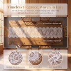 Pardecor Lace Table Runner 12x120 Inch, 10 Pack White for Wedding Party - Image 2