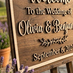 Personalized Timeless Arch Wedding Welcome Sign - Custom 3D Wood Arched Ceremony Entrance & Reception Board for Romantic Barn, Chapel or Backyard Venue - Multiple Sizes - Image 5