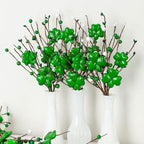 Factory Direct Craft St. Patrick's Day Shamrock Pip Berry Picks and Garland Set - Irish Lucky Clovers and Berries Arrangement for Ireland Saint Paddy's Decorations (Includes 3 Stems and 1 Garland) - Image 3