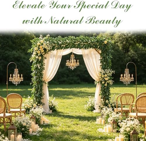 dallisten 3Pcs 6.5FT Artificial Olive Leaves Vine, Silk Fake Olive Garland - Image 4