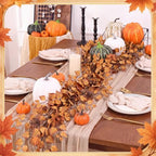 Wavwavw 2 Pack 9ft Fall Garland for Mantle Artificial Leaf Fireplace Decor - Image 4