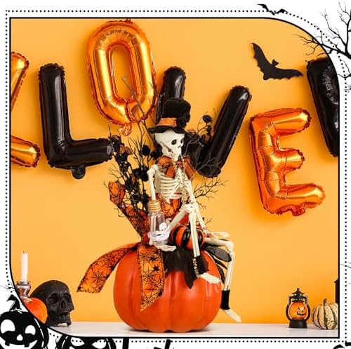 Daifunli Halloween Table Centerpieces Decorations, Skull Pumpkin - Image 3