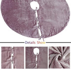 Sophia-Art Christmas Tree Skirt, Luxury Velvet Plush Skirt, Xmas Decoration Holiday Party Décor, Soft Velvet Home Décor Merry Christmas Party Christmas Tree Decorations (Taupe,48 Inch) - Image 4