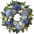 WANNA-CUL 24 Inch Spring Blue Hydrangea Wreath Front Door Wreath by WANNA-CUL