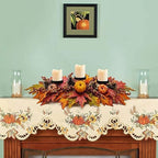 Fall Centerpiece Table Decorations, 27.5'' L Assorted Artificial Pumpkins, Pine Cones, Berries, and Autumn Leaves Harvest Table Candle Holder for Dinning Table, Fireplace Mantel (Candle Not Included) - Image 6