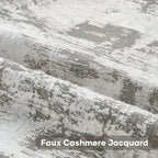 FUTEI Pack of 2 Faux Cashmere Throw Pillow Covers 20x20 Inch, Black White - Image 2