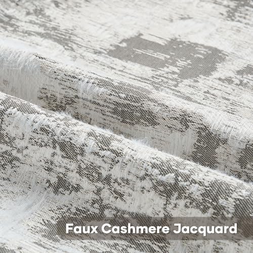 FUTEI Pack of 2 Faux Cashmere Throw Pillow Covers 20x20 Inch, Black White - Image 2