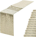 Champagne Sequin Table Runner 12 Pack 12''x108 Glitter Table Runner by WISPET