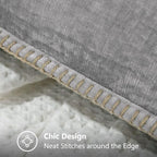 decorUhome Soft Chenille Throw Pillow Covers 22x22 Set of 2 Neutral Gray - Image 4