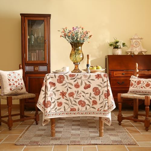 ISAENNE Designer Vintage French Rectangular Tablecloth,71"x55" - Image 3