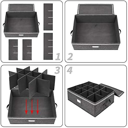 Cup and Mug Storage Box and Dividers 2 Pack, Hard Shell Coffee Mug Storage - Image 6
