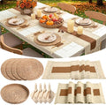 4 Sets Dining Table Decoration Boho Placemat, Caramel, 12x72 by Gandeer