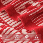Snuggle Sac Candy Cane Christmas Throw Blanket, Ultra Soft Cozy Decorative Checked Throw Blanket for Couch, Sofa and Bed for Christmas,(Red,60x80 inches,) - Image 3