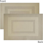 PIGCHCY Placemats Set of 12 Washable Durable Place Mats Vinyl Heat Resistant Non-Slip Table Mats Indoor Outdoor (18 x 12 inches, Beige) - Image 3
