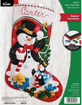 Bucilla Felt Applique 18" Stocking Making Kit, Dapper Snowman, Perfect for DIY Arts and Crafts, 89530E by Bucilla