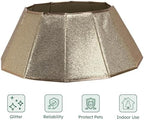 HarcoHome Dazzling Christmas Tree Collar, 26" D Foldable Crystal Christmas Tree Base Cover, Handmade Skirt for Xmas Decoration (Rose Gold, Diamond) - Image 2