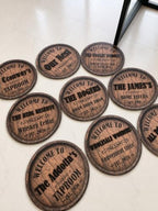 Personalized Family Name Sign, Custom Faux Whiskey Barrel Wall Decor, "Home Tavern" Bar Plaque, Flat MDF Board with Realistic 3D Print (Not Real Wood or Metal), Rustic Man Cave Art - Image 4