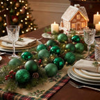 Soulchen 20 Pcs Emerald Green Christmas Balls Ornaments 2.75" Shatterproof - Image 4