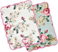 English Garden Luxury Handcrafted Placemats (Reversible) Cotton Quilted Fabric Machine Washable – Set of 6 – Elegant Home Decor – 14 x 19 inches - Bloom Collection by Whereeverythreadfindsitshome