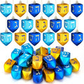 Chunful 24 Pieces Hanukkah Hanging Ornaments for Tree Jewish Dreidel Ornaments Small Hanukkah Chanukah Dreidel Tree Decoration Plastic Decorative Decoration for Home Christmas Party Supplies by Chunful