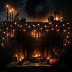 Halloween Lighted Vine Garland, 106 Inch (2.7m) Faux Black Hanging Decor with Lights, Waterproof Spooky Indoor Decoration for Mantle, Banister, Party, Gothic Themed Events - Image 2
