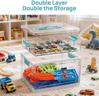 Vtopmart 32 QT Clear Craft Organizer with Removable Divider Tray, 1 Pack - Image 3