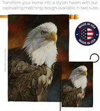 Portrait of an Eagle Garden Flag - Set with Stand Animals Wildlife Outdoor Deer Bear Wolf Pet Nature Farm Animal Creature - House Banner Small Yard Gift Double-Sided Made In USA 13 X 18.5 - Image 4