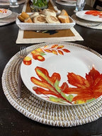 Senegal Placemats/African Bohemian Woven Seagrass Placemats/Natural Wicker Round Basket Placemats/Decorative Hanging Wicker Plates/Hanging Wall Decor (White) - Image 6