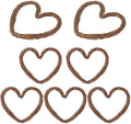7 Pcs 12 Inch Heart Shaped Natural Grapevine Wreath Set, Hand-Woven Vine Branch Wreaths for DIY Crafts, Christmas Decorations, Home & Event Styling by KUKLIPJIM