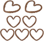 7 Pcs 12 Inch Heart Shaped Natural Grapevine Wreath Set, Hand-Woven Vine Branch Wreaths for DIY Crafts, Christmas Decorations, Home & Event Styling by KUKLIPJIM