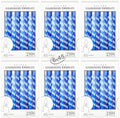 Dripless Hanukkah Candles Set - 45 Multi Tone Blue and White Ombre Spiral Candle Includes a DIY Dreidel, Prayer Card - Standard Size Menorah Candles Enough for Eight Nights of Chanukah By Zion Judaica by ZionJudaicaLtd