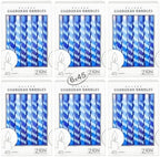 Dripless Hanukkah Candles Set - 45 Multi Tone Blue and White Ombre Spiral Candle Includes a DIY Dreidel, Prayer Card - Standard Size Menorah Candles Enough for Eight Nights of Chanukah By Zion Judaica by ZionJudaicaLtd