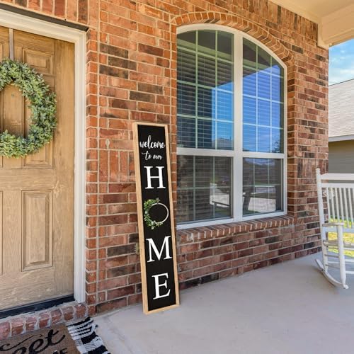 Welcome To Our Home Sign for Front Door, 45"X9", Wood - Image 3
