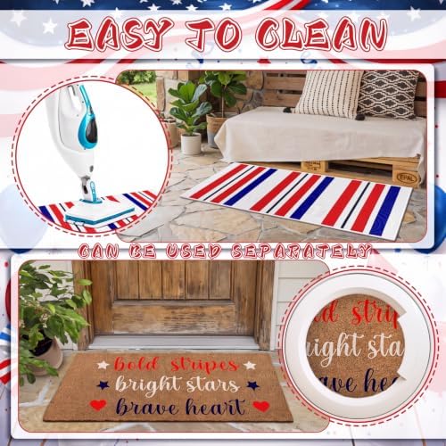 Moucuny 2 Pcs Veterans Day Outdoor Mat, Non-Slip, Long - Image 3