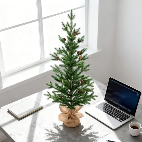Treepool 3FT Tabletop Artificial Christmas Tree, 209 PE Tips, Unlit, Office - Image 5