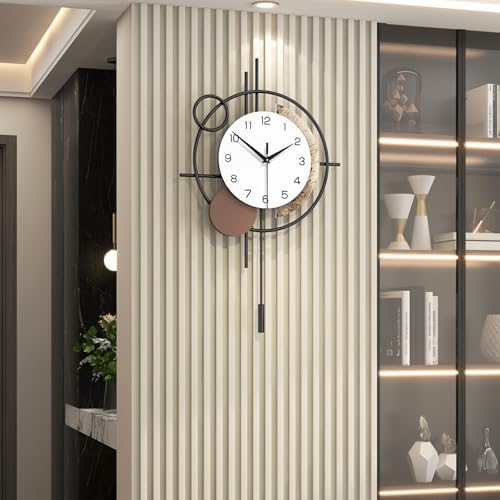 Wall Clock Decorative Modern Wall Clocks with Pendulum Silent by CreativeWallClock